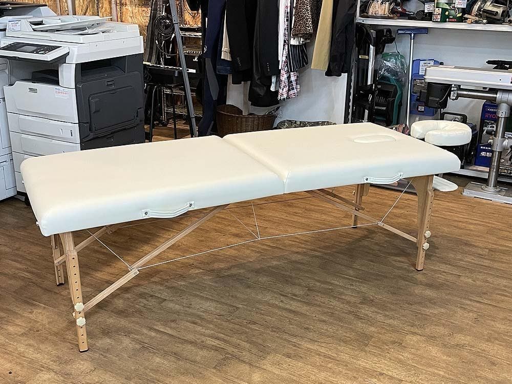 ワールドJB ホワイト マッサージベッド 折りたたみ式エステベッド簡易