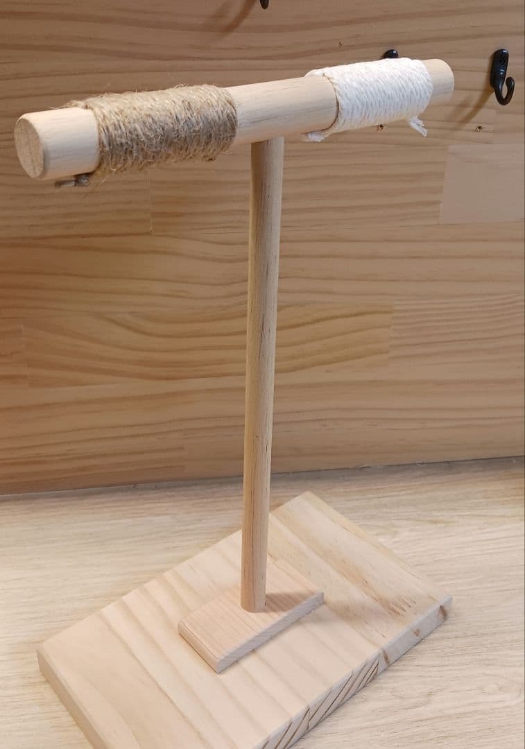 T7 ☆ 中型インコ 背の高～い止まり木 Tパーチ ☆ シロハラインコ スタンド