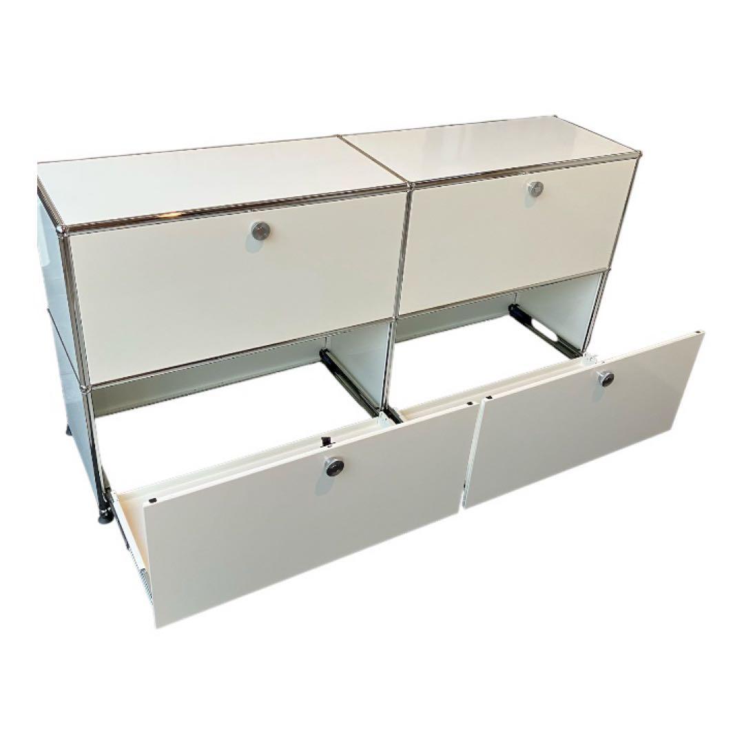 中古 USMハラー｜キャビネット テレビボード 2列2段 ピュアホワイト