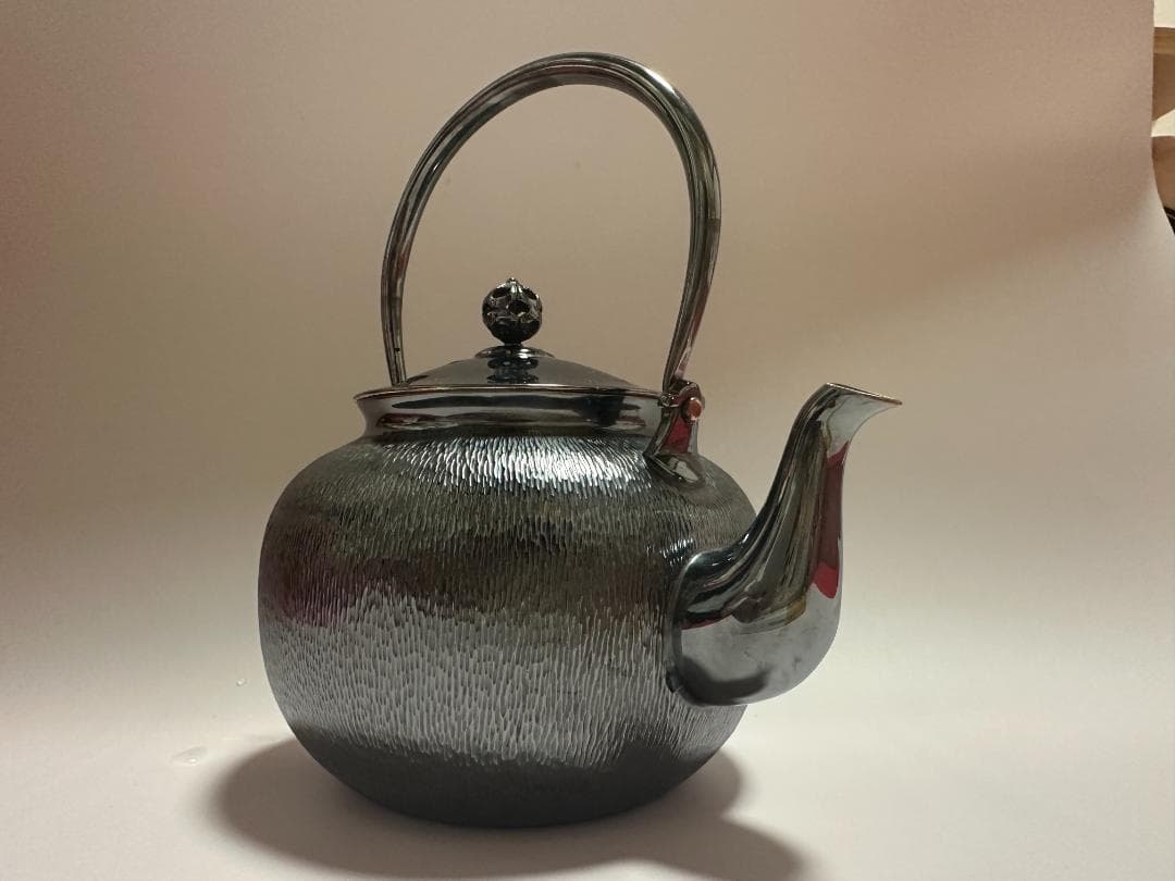 純銀製 湯沸 銀瓶 煎茶道具