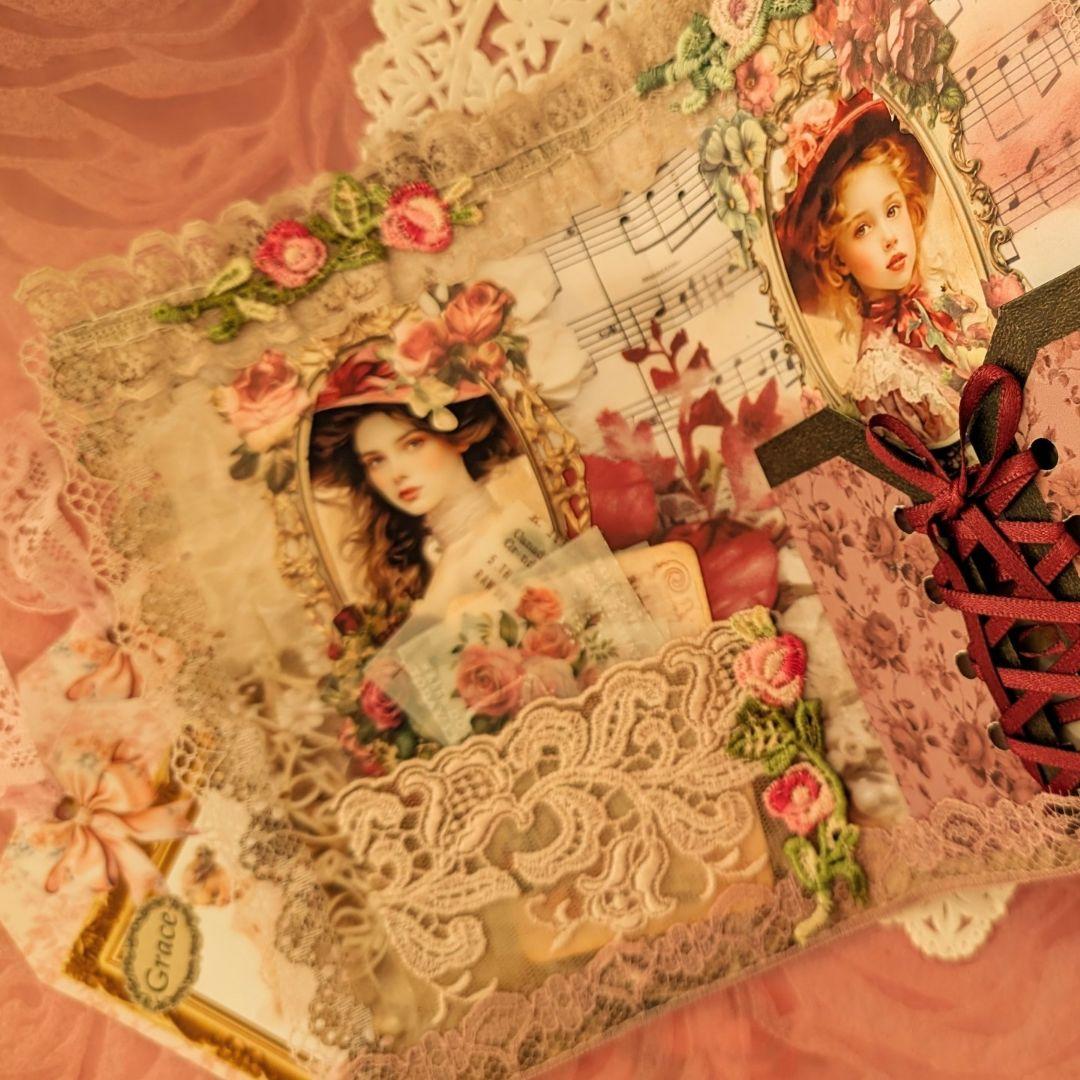 薔薇とレースのビクトリアンスィートジャンクジャーナル*Serenity*