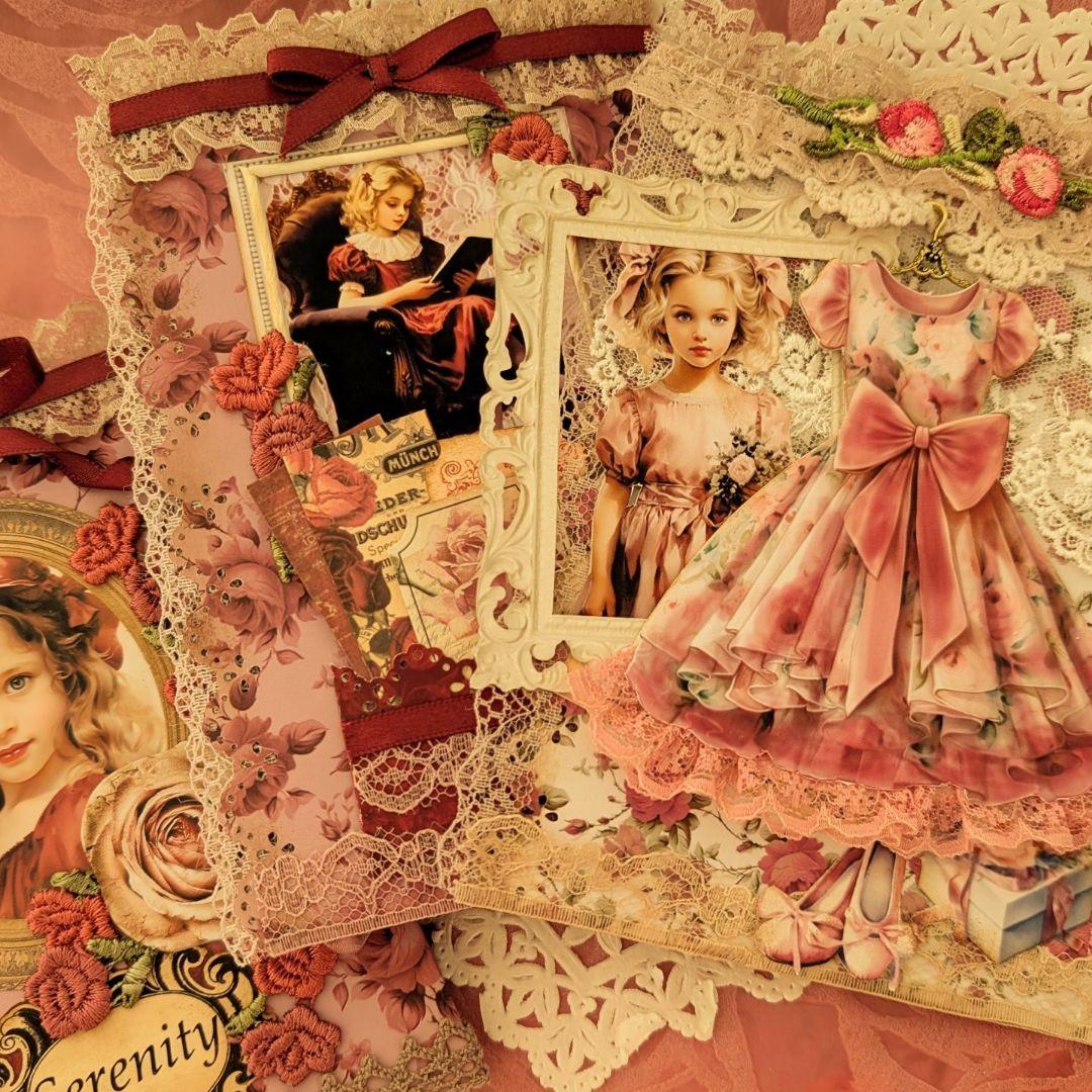 薔薇とレースのビクトリアンスィートジャンクジャーナル*Serenity*