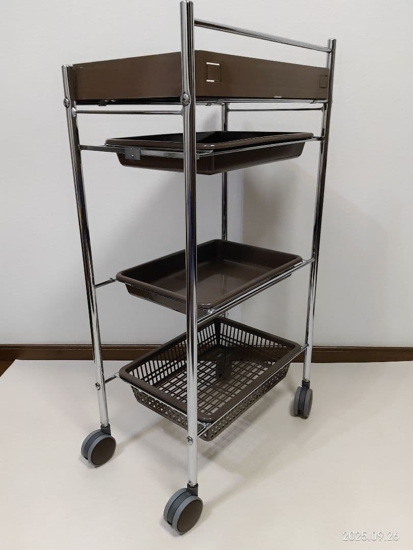 キャスター付き ワゴン台 美容師 理容師 コンパクトセット台