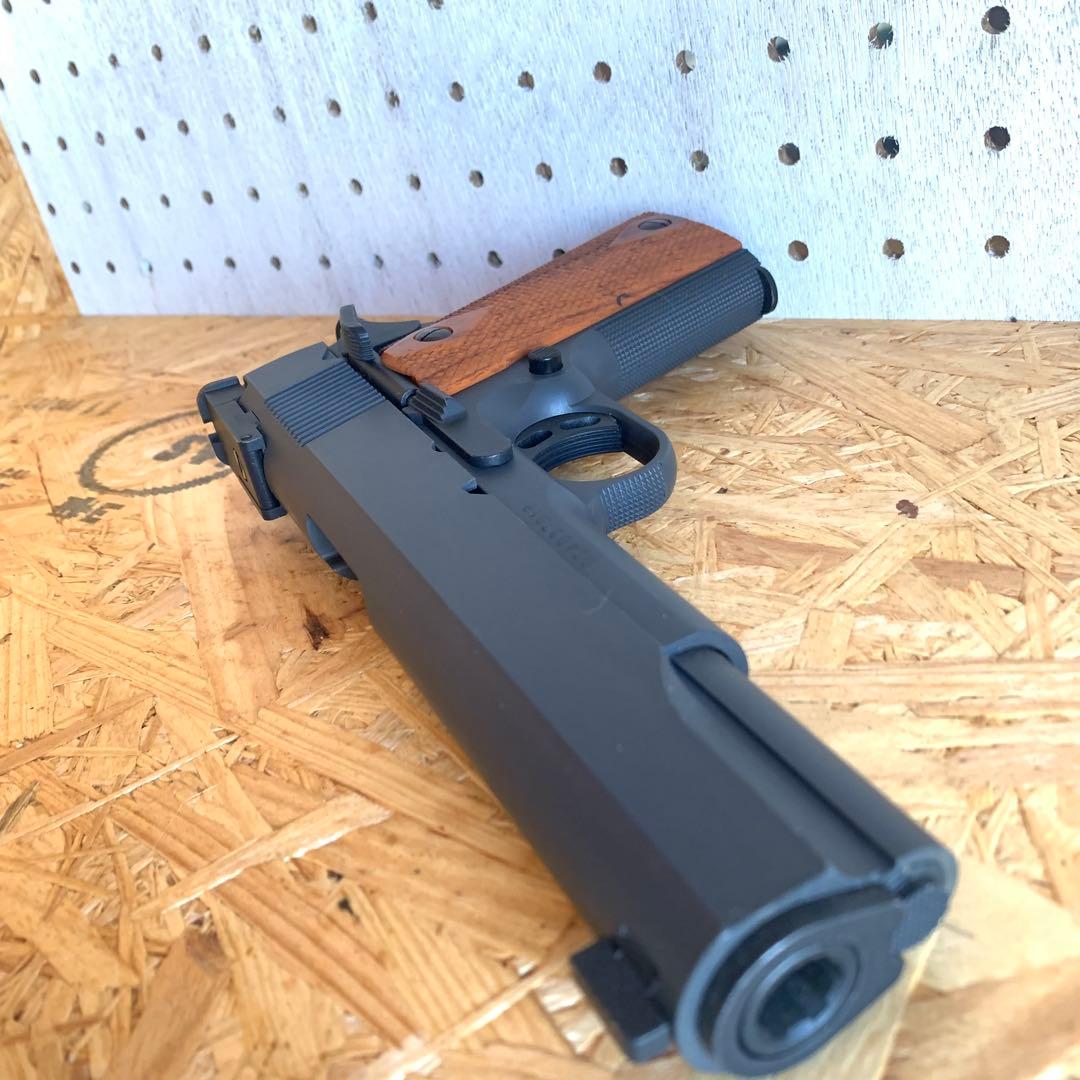 S2S M1911 ハンドガン エアコッキング ブラック 木製グリップ - メルカリ