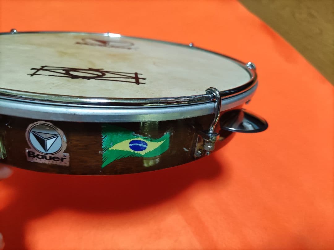 ☆Bauer PERCUSSIONパンデイロ 本皮 10インチ スペーサー入り☆ - メルカリ