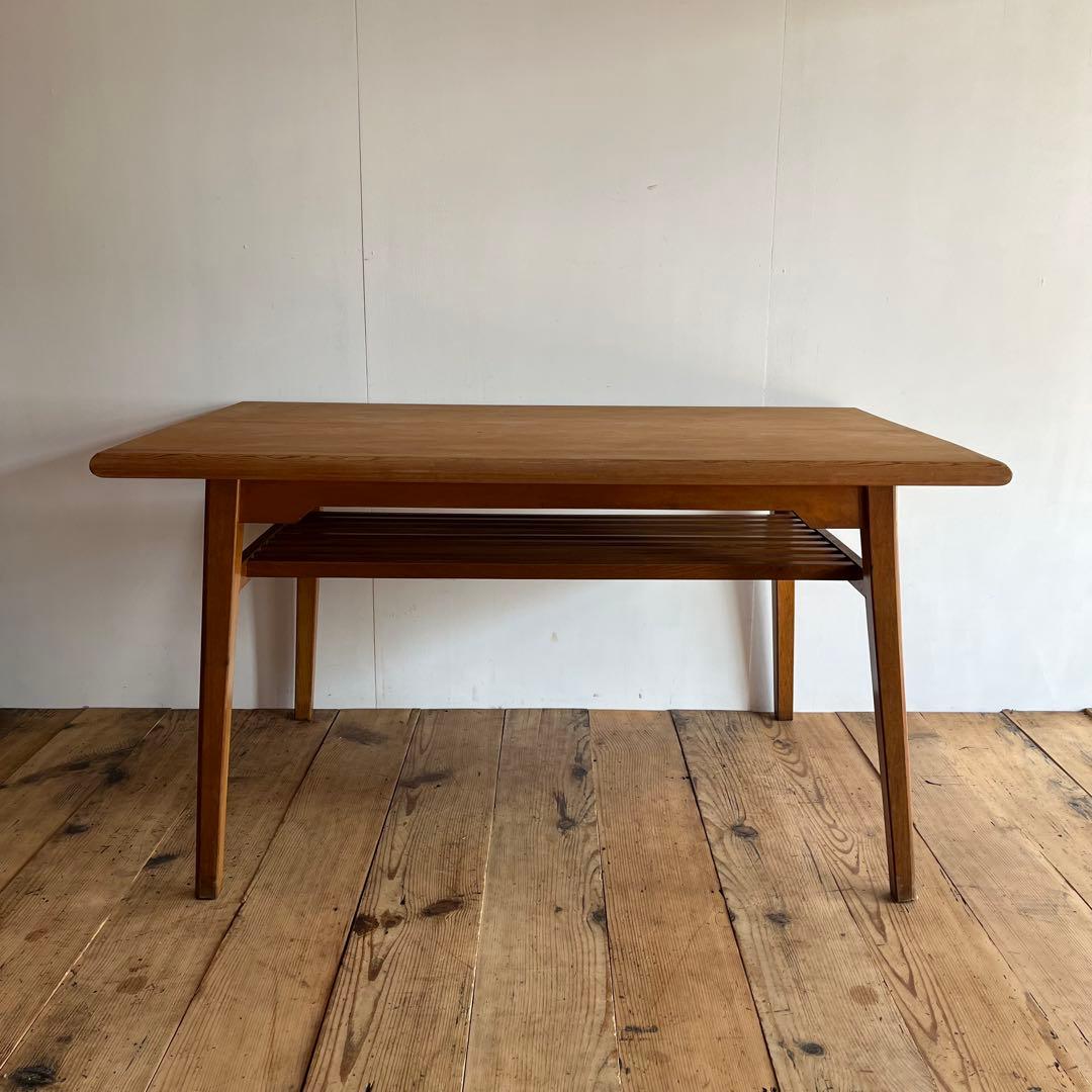 アンティーク テーブル オーク材 パイン材 机 4人掛け ナチュラル 無垢材