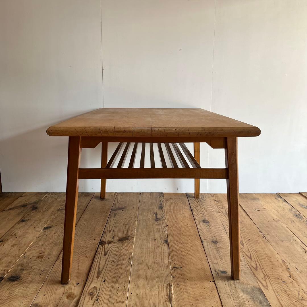 アンティーク テーブル オーク材 パイン材 机 4人掛け ナチュラル 無垢材