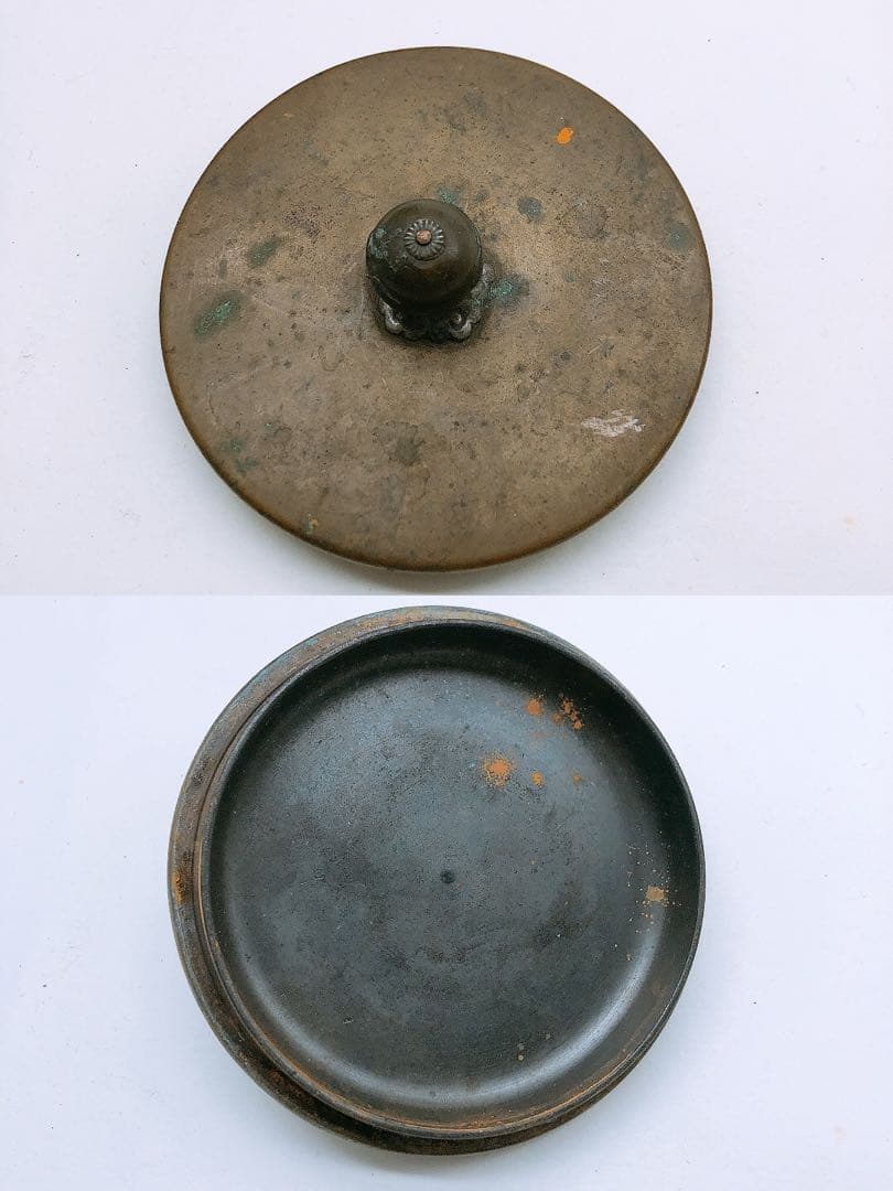 要確認】日本亀文 鉄瓶 銅蓋 動物モチーフ 重さ約2.5kg アンティーク