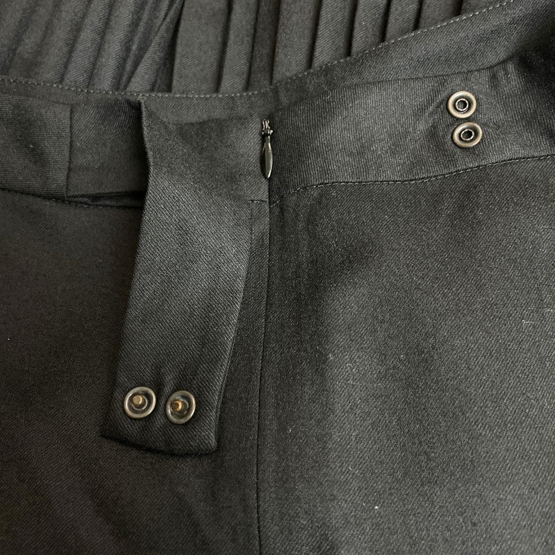 VERONIQUE BRANQUINHO 切り替え プリーツ スカート ウール