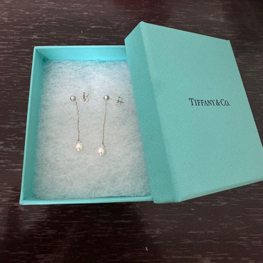 ティファニー ジーグフェルド ドロップピアス パール