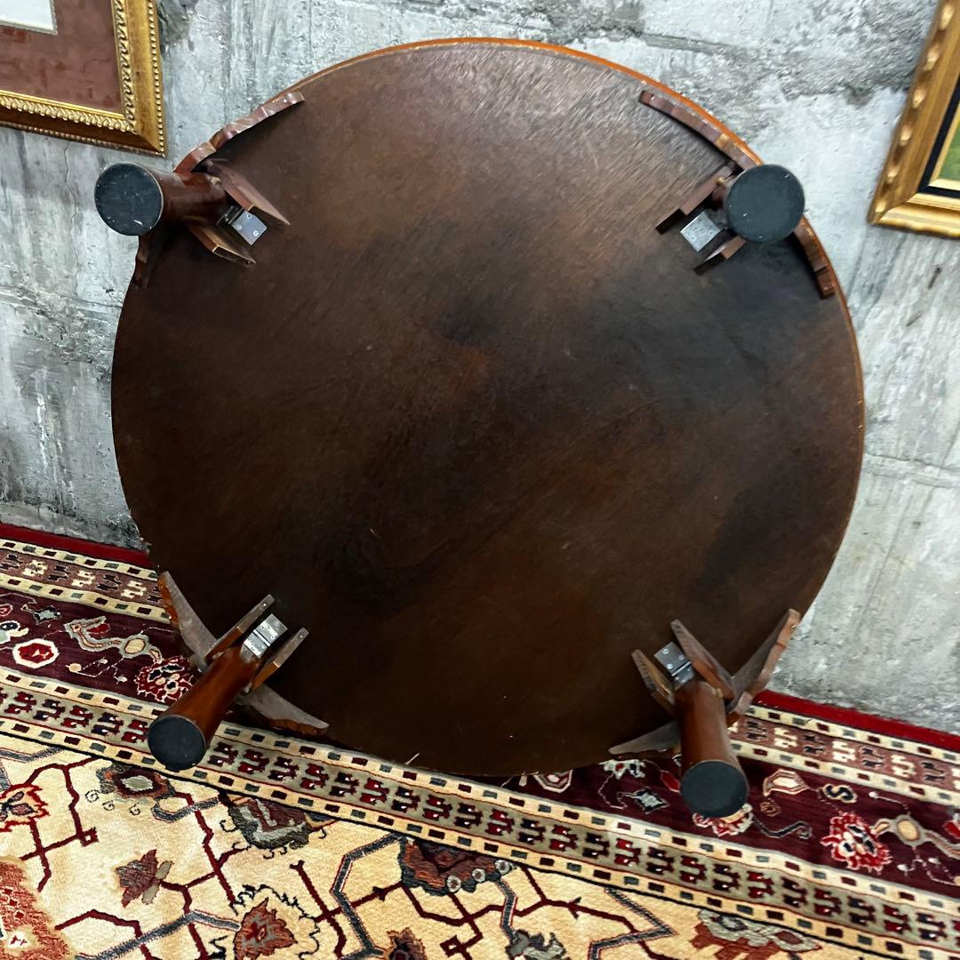 昭和レトロ 木製 折りたたみ式 ちゃぶ台 座卓 センターテーブル 円卓