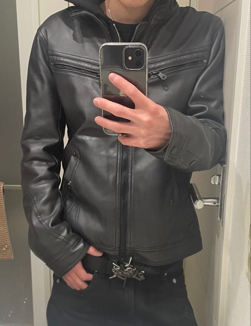 leather jacket archive vkei opium y2k - メルカリ