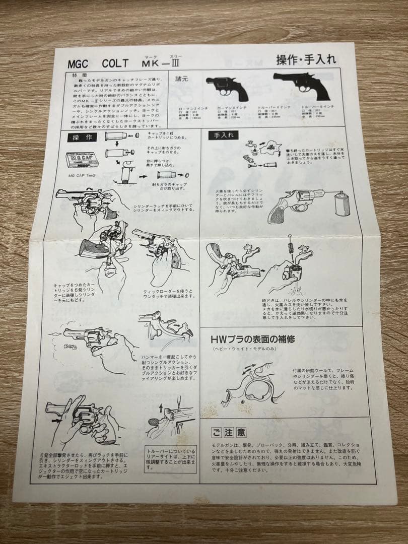 MGC コルト トルーパー MK-Ⅲ 4インチ HW モデルガン
