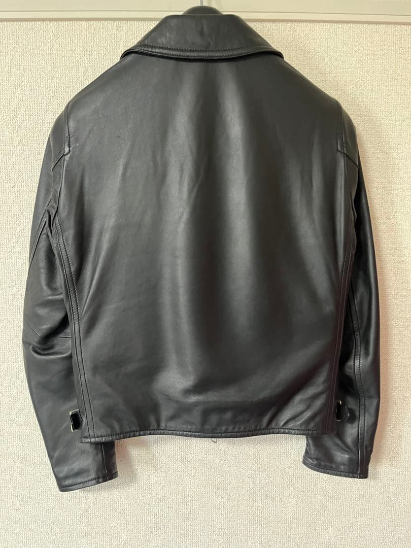 美品】ビームスハート ライダースジャケット シングル ラムレザー 黒