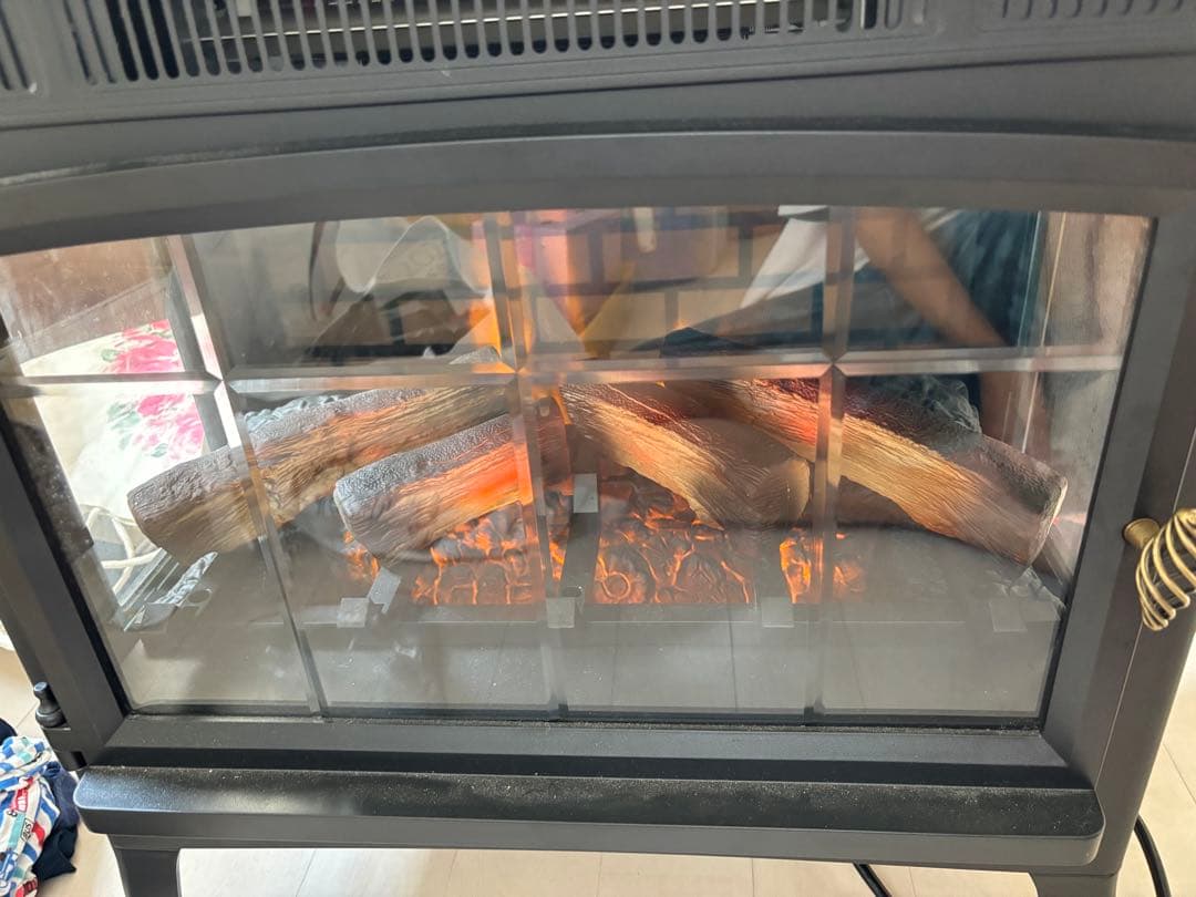 QVCジャパン フェイク暖炉型 電気ファンヒーター DFI-5010-01