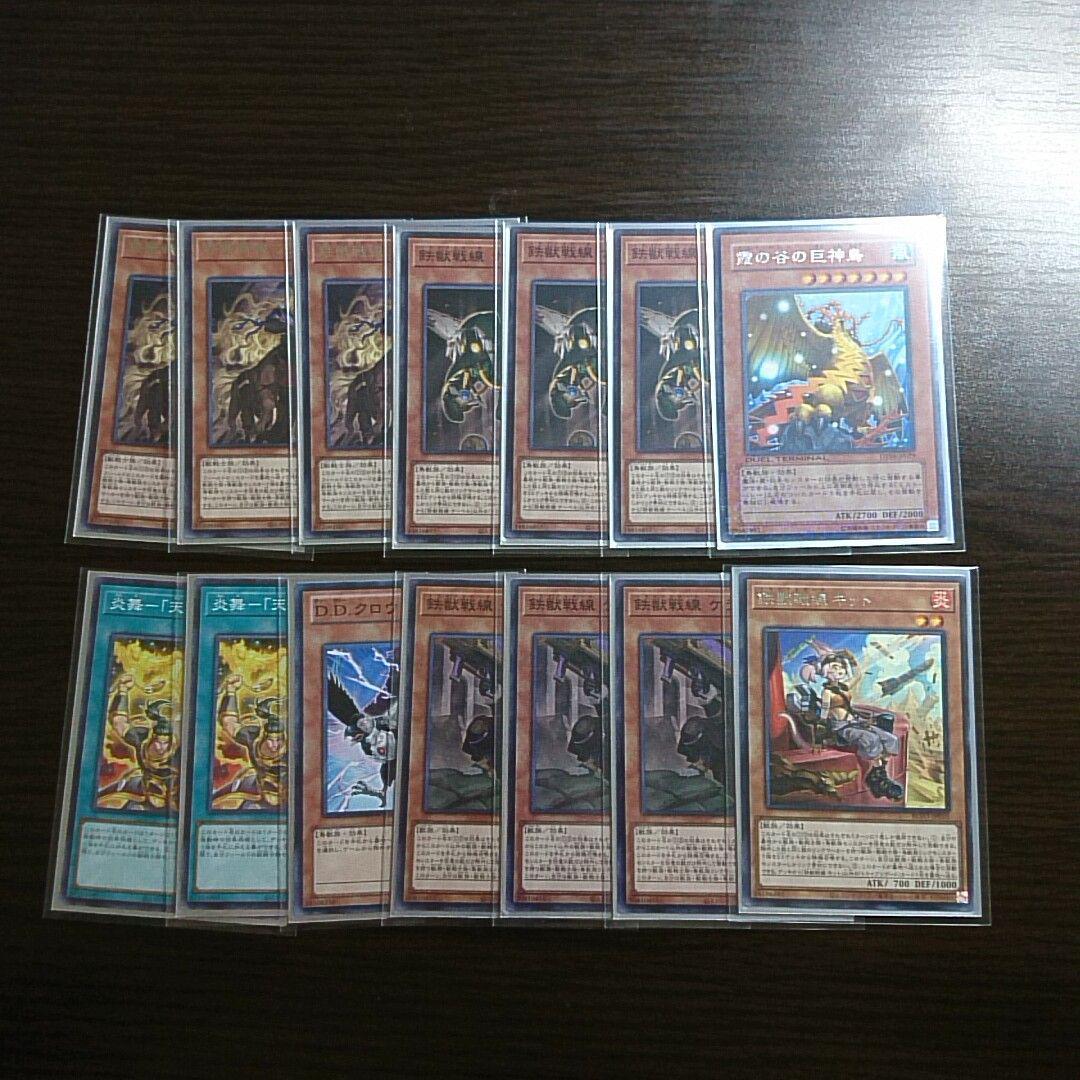 遊戯王【ＬＬ鉄獣戦線】デッキ 瑠璃 スリーブ付