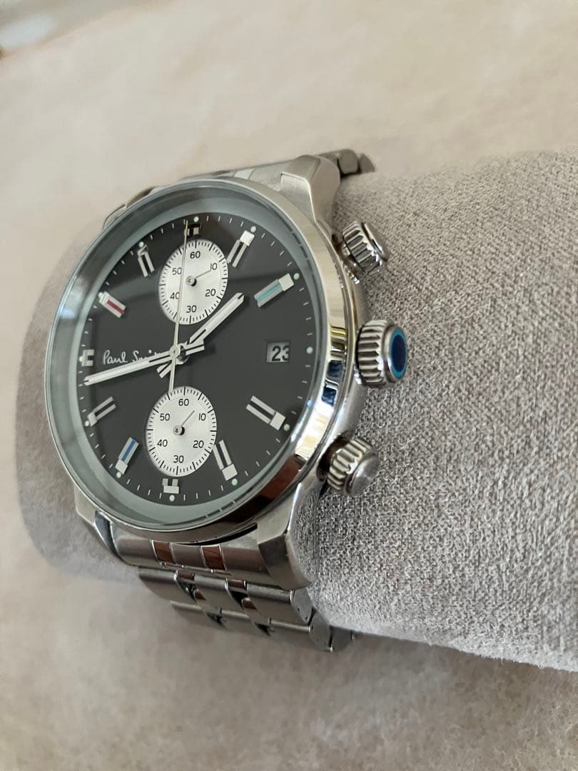 値下げ 稼働★Paul Smith クロノグラフ メンズ ＱＺ腕時計 電池新品
