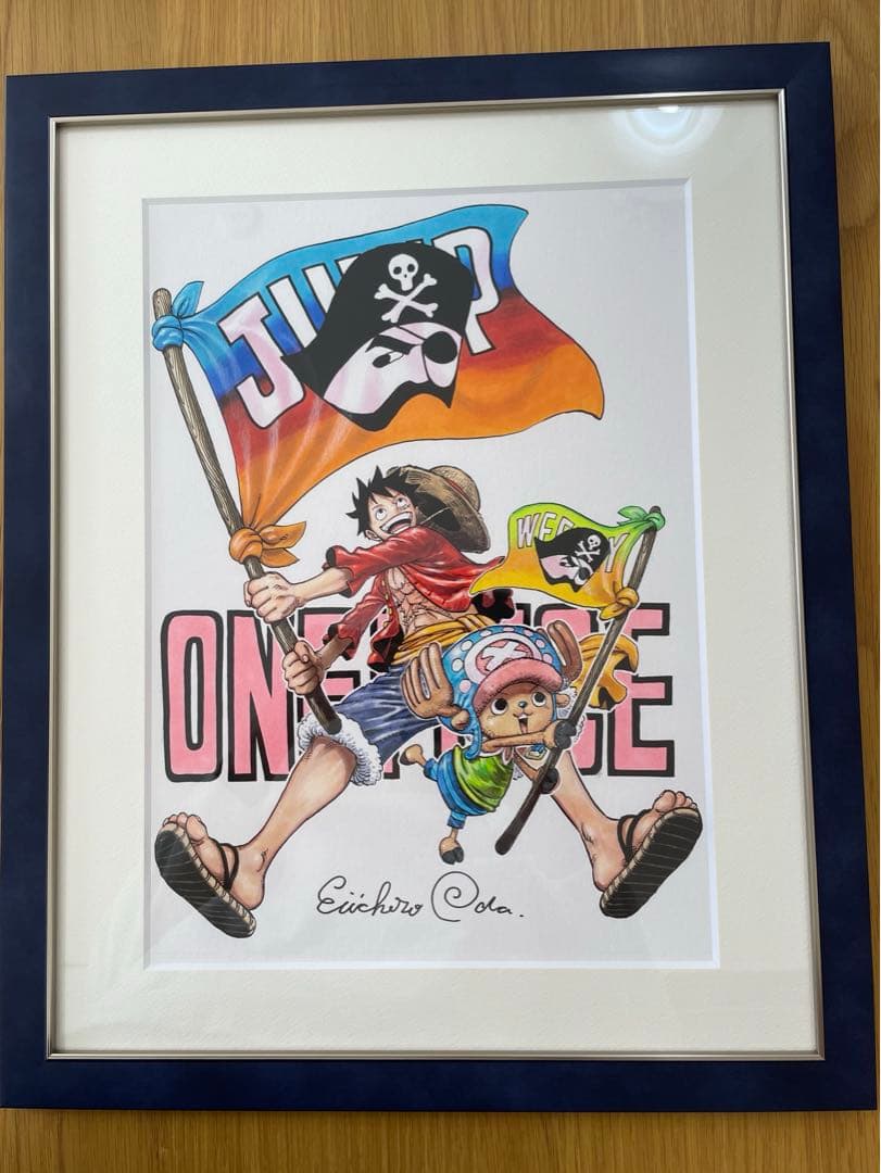 ワンピースサイン入り複製原画マンガアート