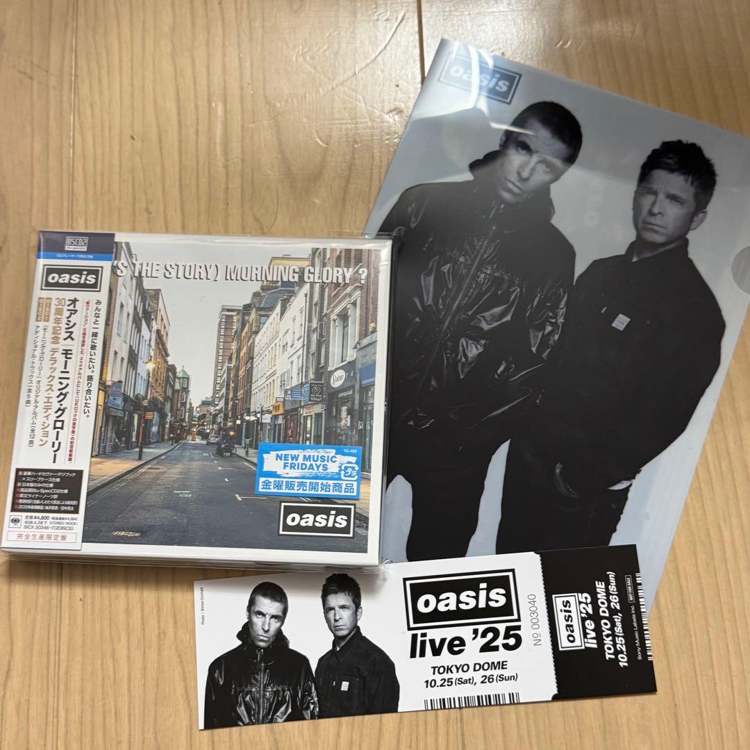 oasis モーニング・グローリー CD メモリアルチケット&クリアファイル