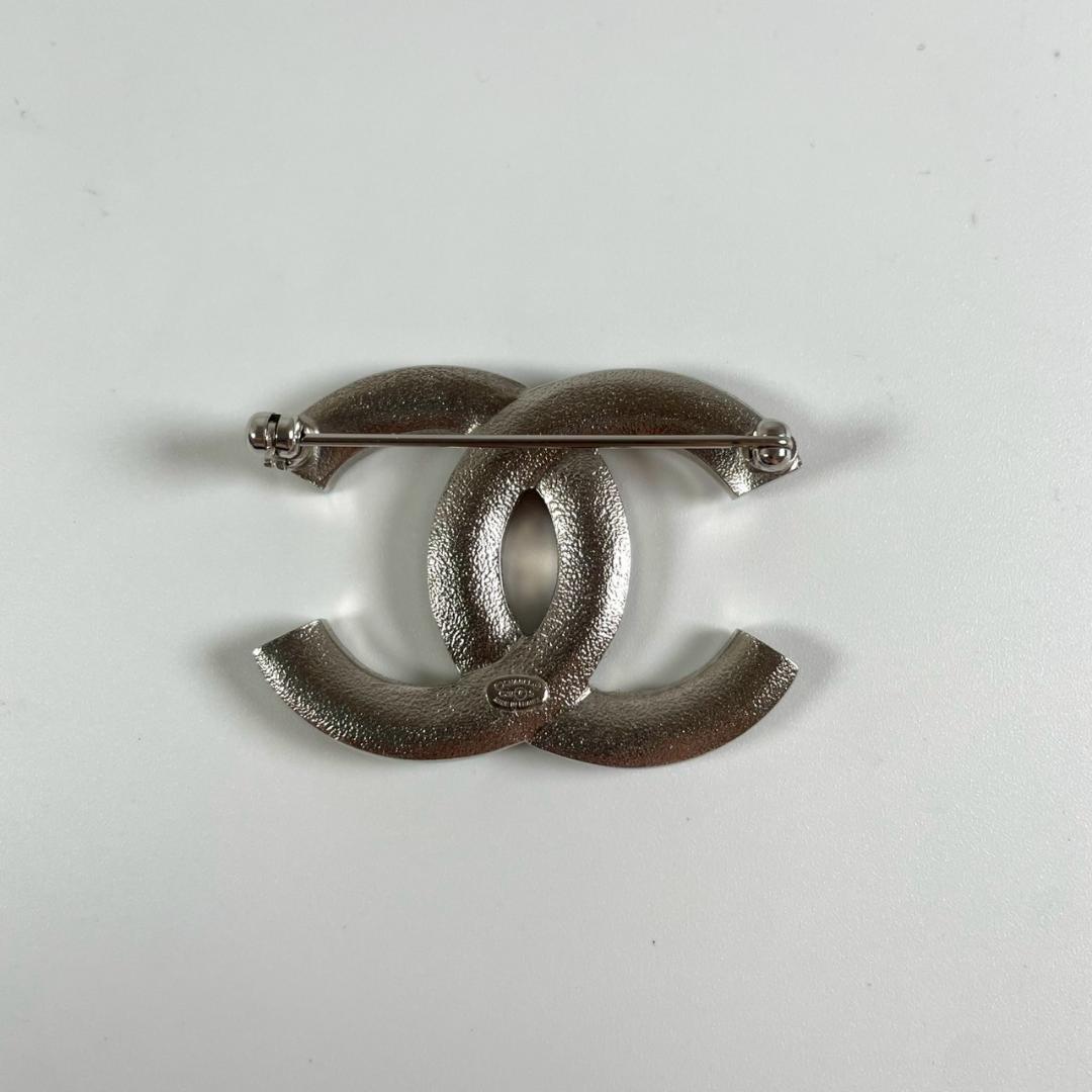美品 C20 CHANEL シャネル CC ココマーク ブローチ ラインストーン