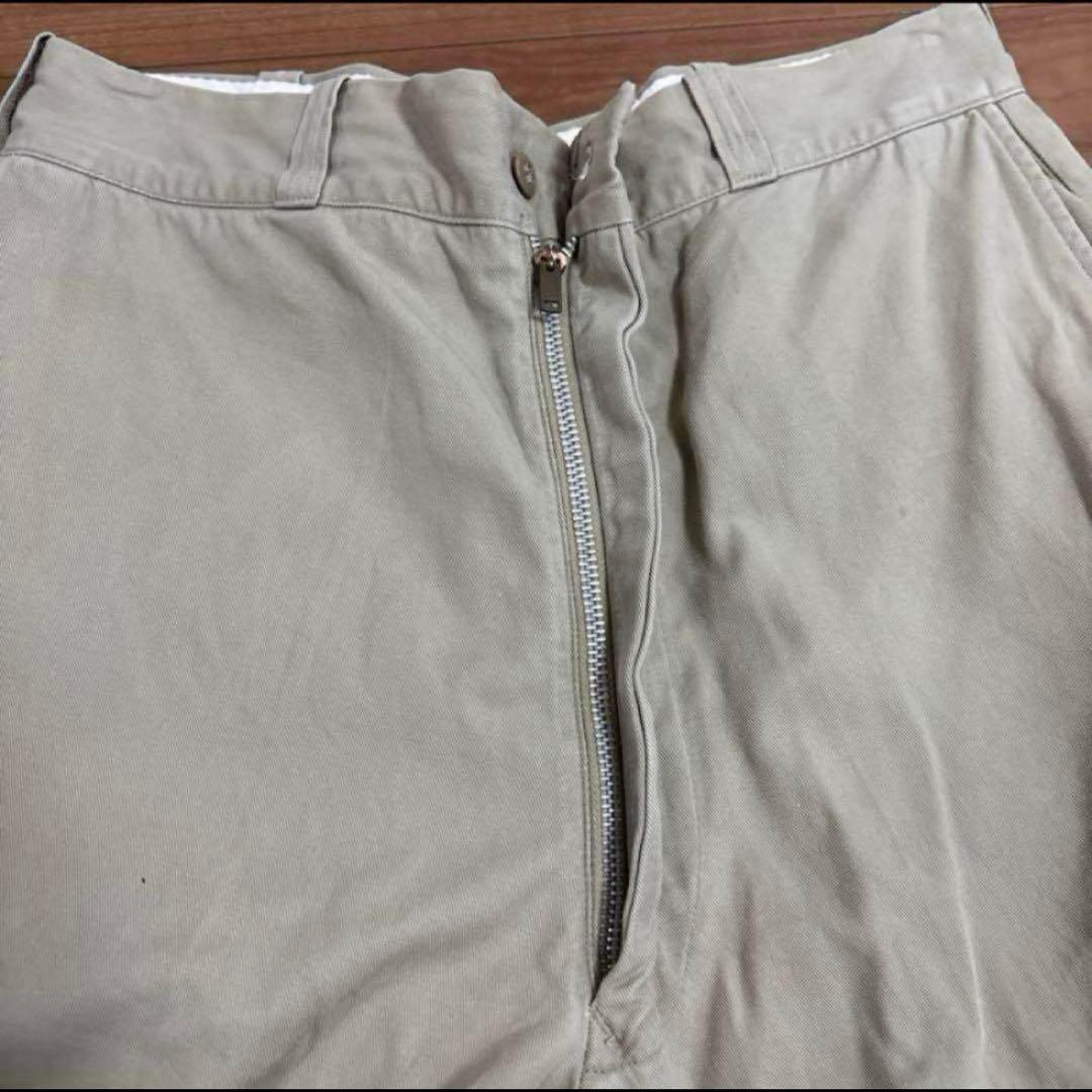 60s アルミジッパー 米軍 実物 軍チノ COTTON サイズ32×31 ミリタリー