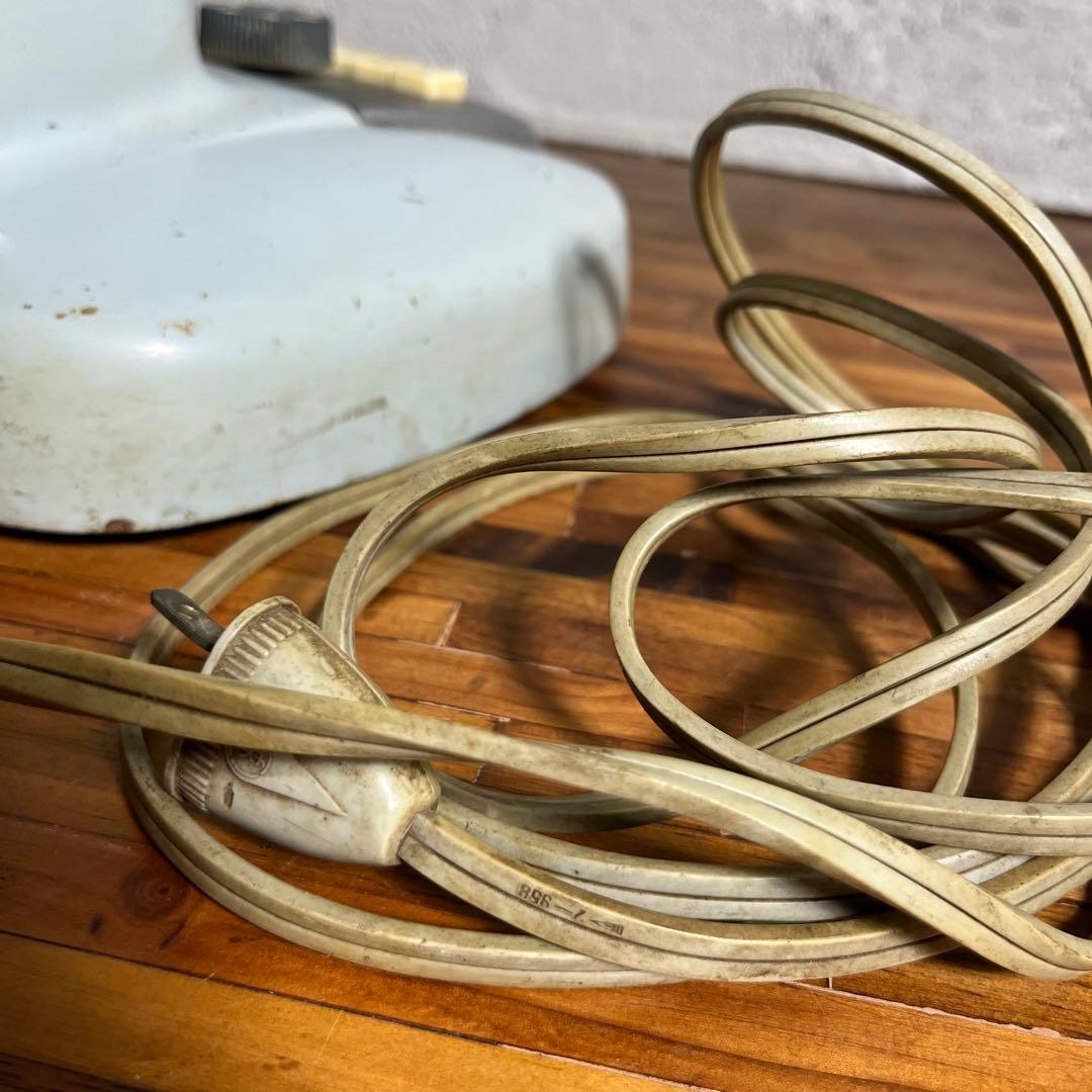 ☆超レア☆可動品☆富士電機☆ビンテージ扇風機☆タイマー付☆レトロ☆水色☆