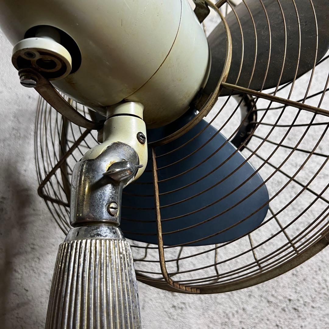 ☆超レア☆可動品☆富士電機☆ビンテージ扇風機☆タイマー付☆レトロ☆水色☆
