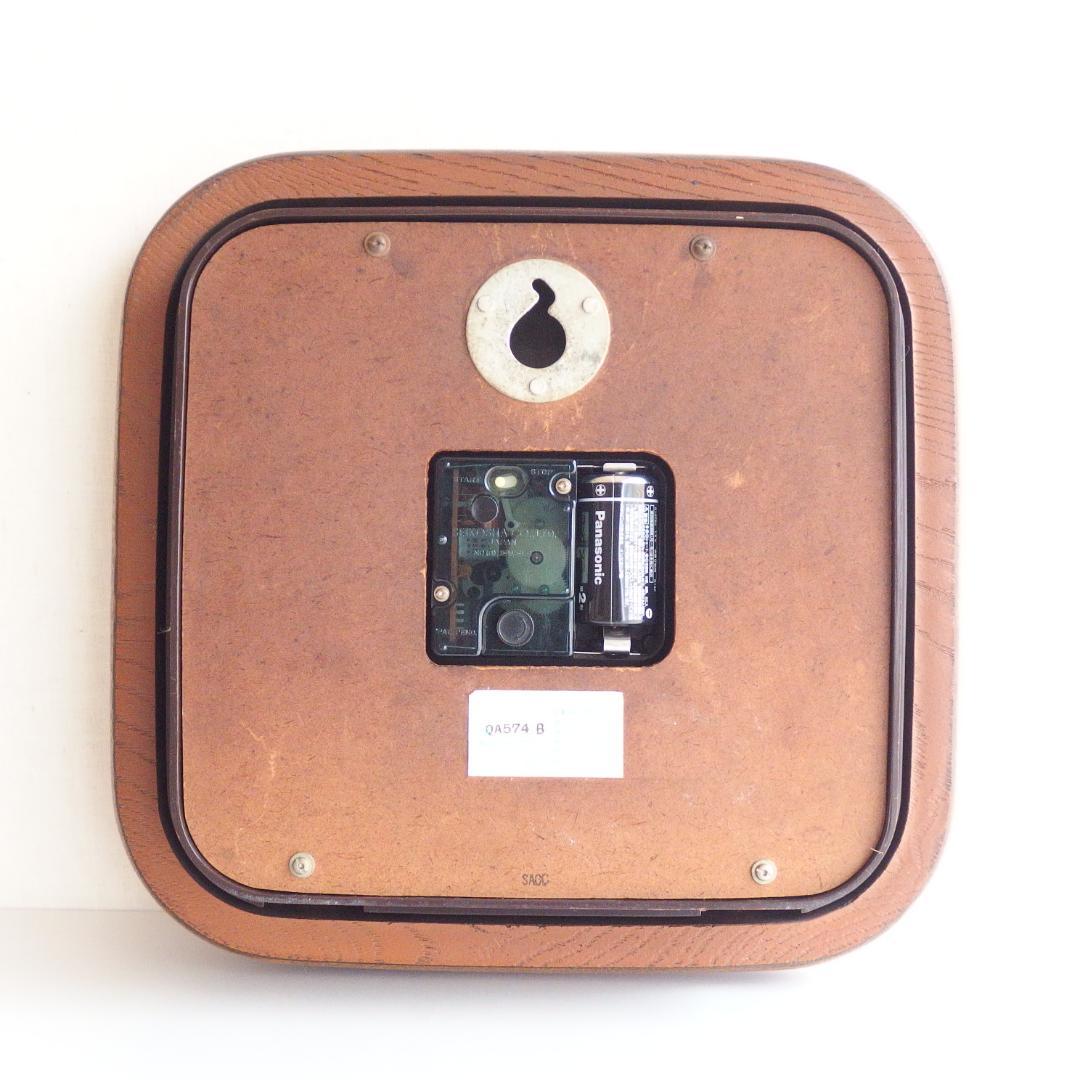 SEIKO 掛け時計 ウッドフレーム 70s