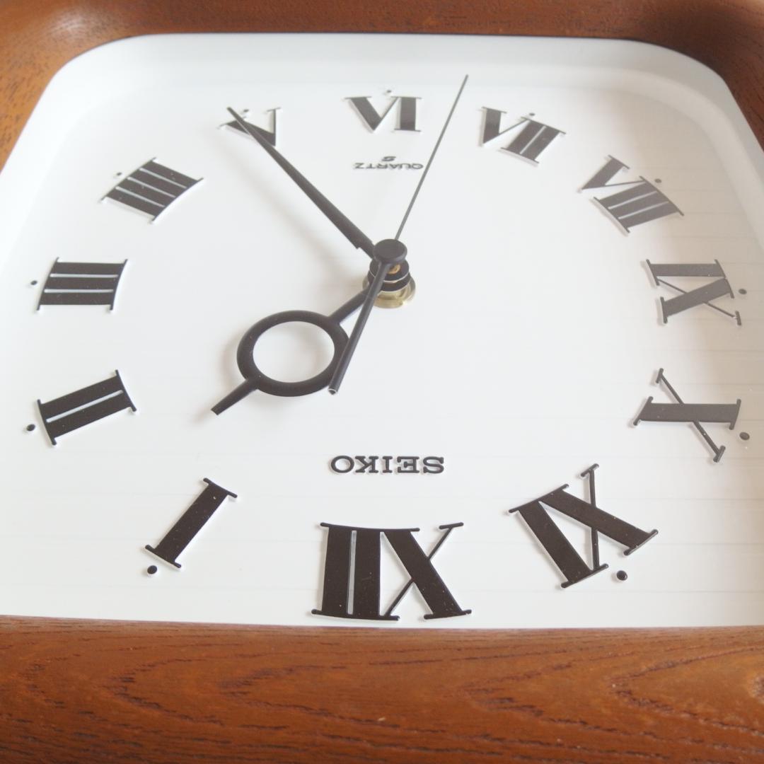SEIKO 掛け時計 ウッドフレーム 70s