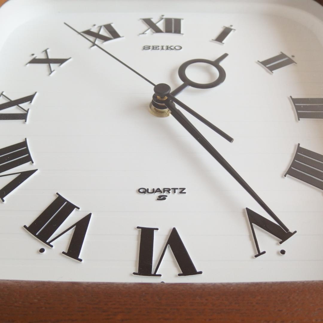 SEIKO 掛け時計 ウッドフレーム 70s