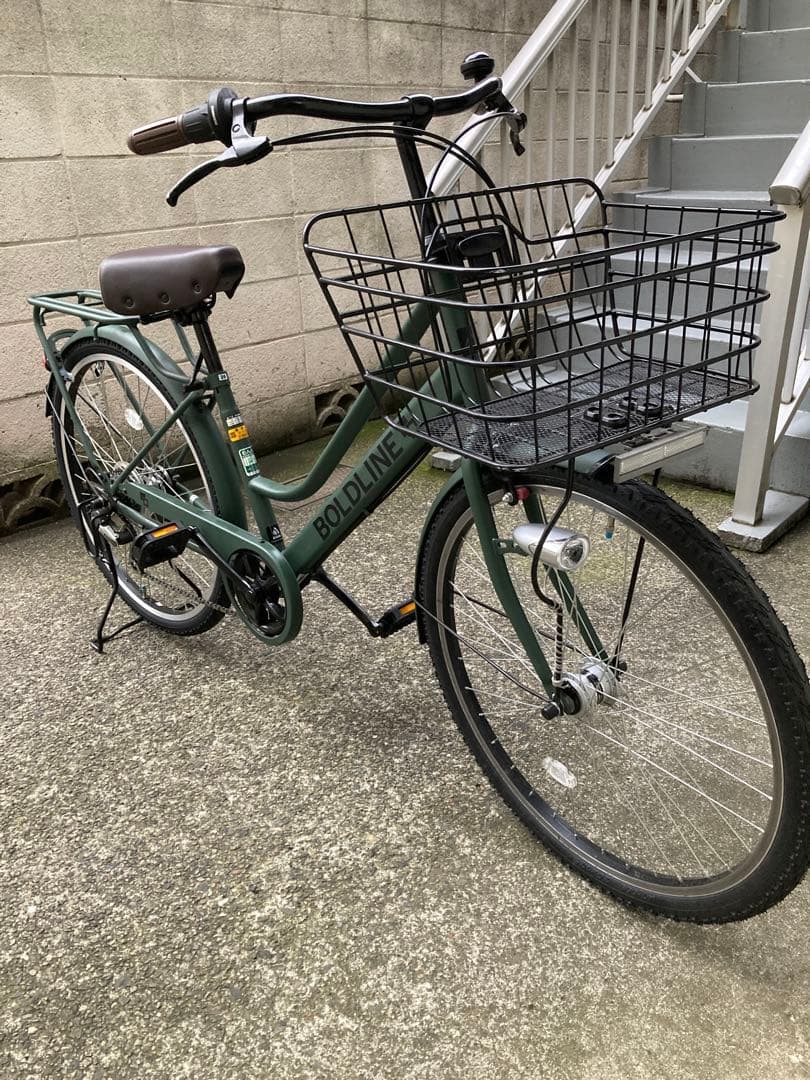 引き取り限定】あさひ ボールドライン(マットオリーブ)BAA266HD-L