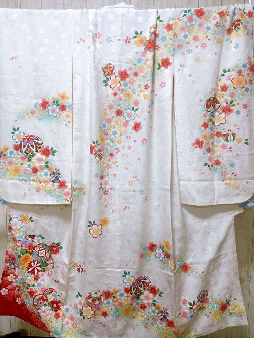 正絹セット♡七五三　7歳　女の子　フルセット　一式　白系　ピンク　パール付帯締め