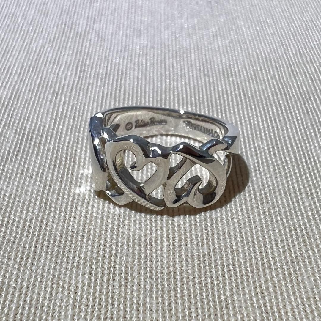 【美品】ティファニー✨リング✨トリプル ラビングハート ✨パロマピカソ✨ピンキー