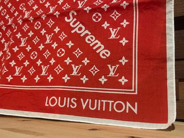 ♪送料無料★Louis Vuitton x Supreme★バンダナ★正規品♪