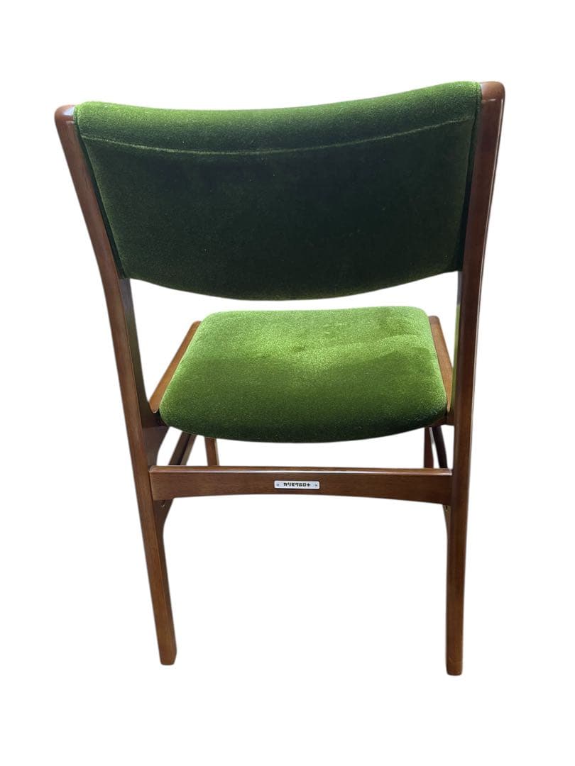 カリモク60 アームレスダイニングチェアモケットグリーン 2脚