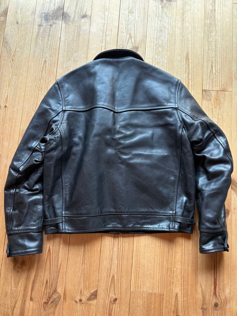 エアロレザー ホースハイド ハイウェイマン ライダース 馬革 稀少 美品