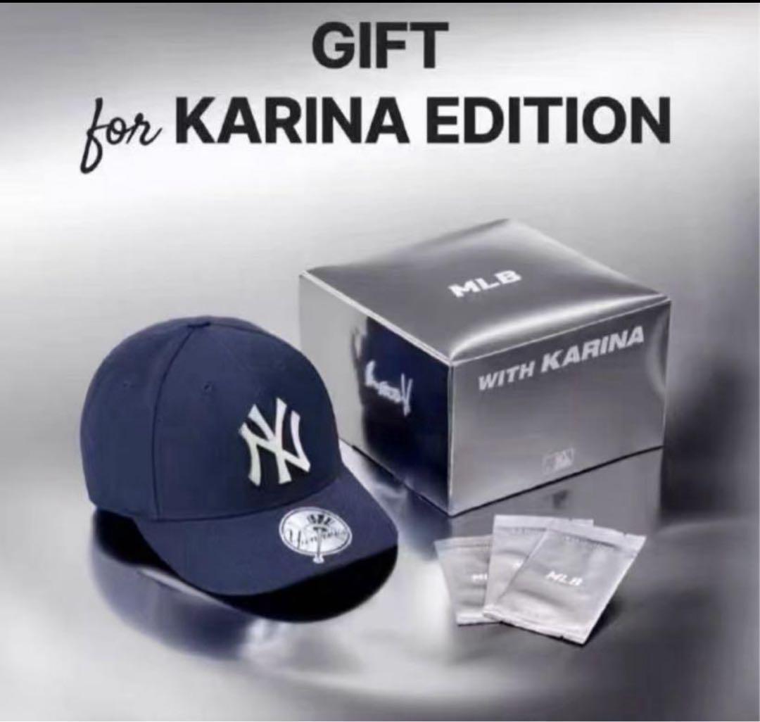 aespa カリナ MLB キャップ 59 帽子 KARINA トレカセット