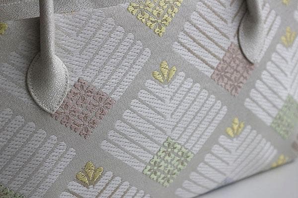 新品未使用 ！！特別セール！！京都 西陣 正絹 帯使用 利休バッグ 25913