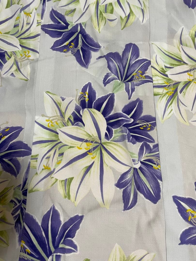 ふりふ　浴衣　帯セット　紫　百合