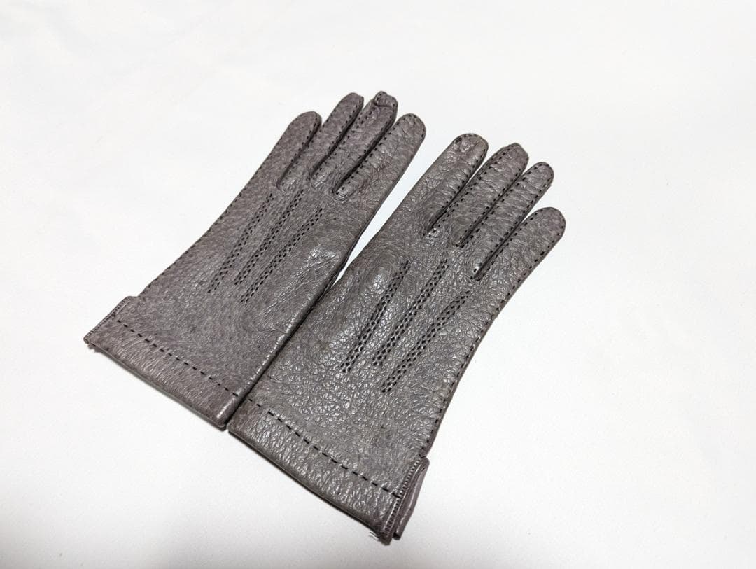 イングリッシュドスキンレザー 革手袋 ヴィンテージ ライトグレー