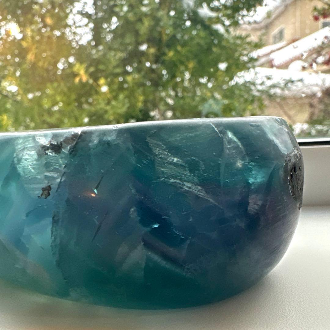 ブルーフローライト 石鹸置き ソープトレー フローライト 天然石