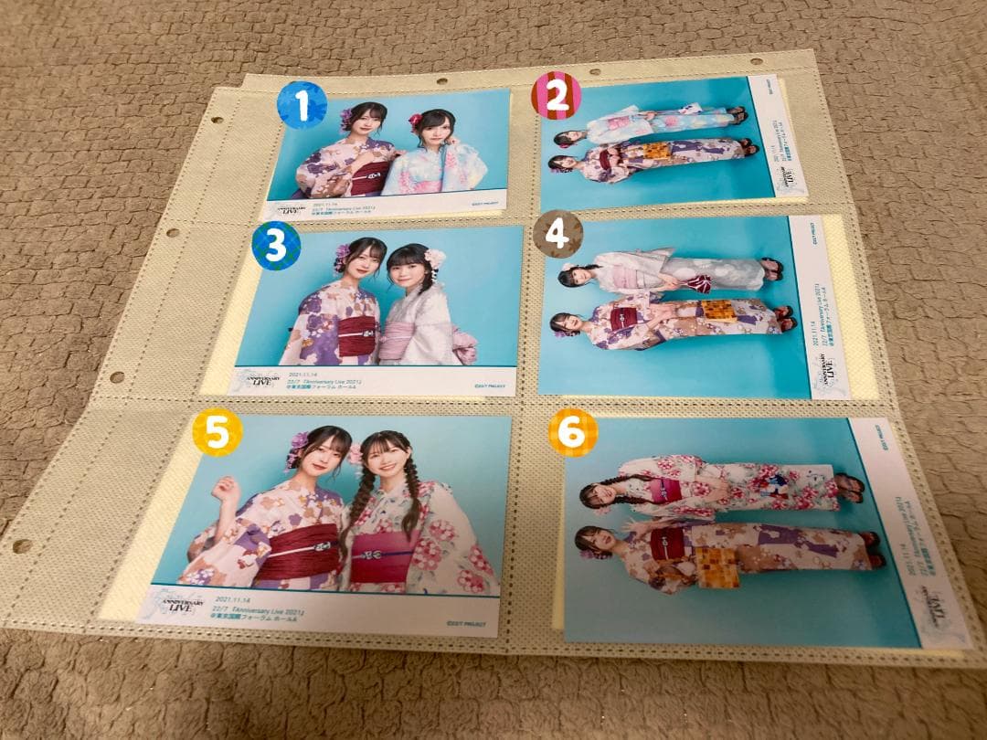 ナナニジ　anniversary live 2021 　浴衣ブロマイド　バラ売り