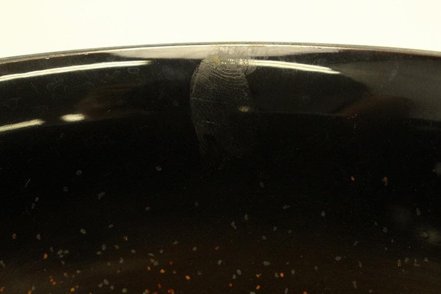 朱塗刷毛目 鴛鴦蒔絵 椀 一対 時代物(ZE659)