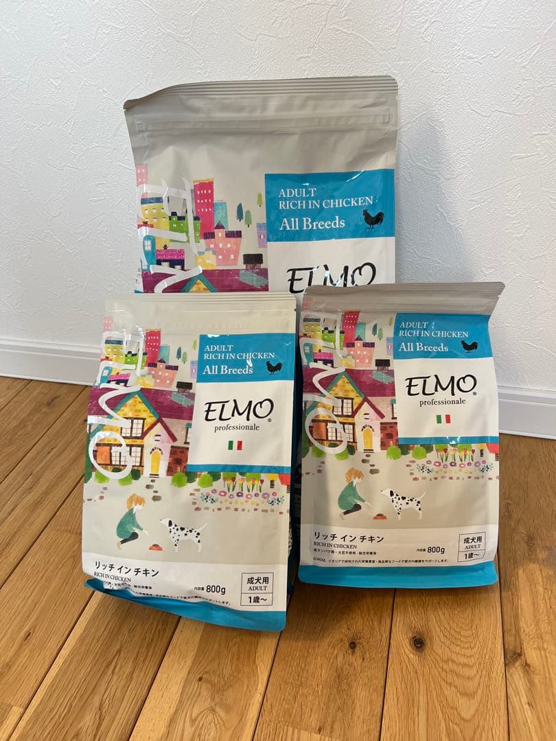 ELMO リッチインチキン ドッグフード 800g 3㎏ - メルカリ