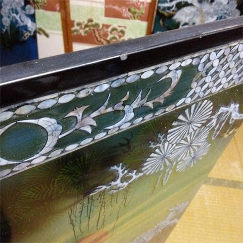 ★特大！　横238㎝（4枚組）　螺鈿　らでん　壁掛け/壁飾り　沖縄本島引取限定