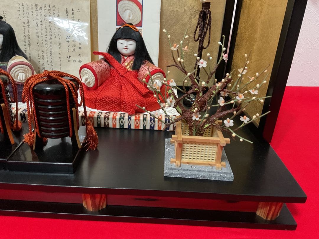 親王飾り　古典巻袖雛　人間国宝　初代　原米洲　雛人形
