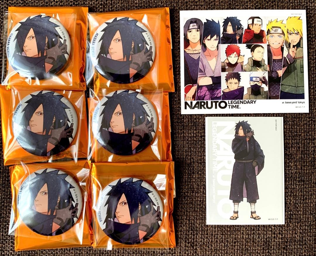 NARUTO 疾風伝×ベースヤードトーキョー 缶バッジ 【 マダラ 】 ＋ 特典