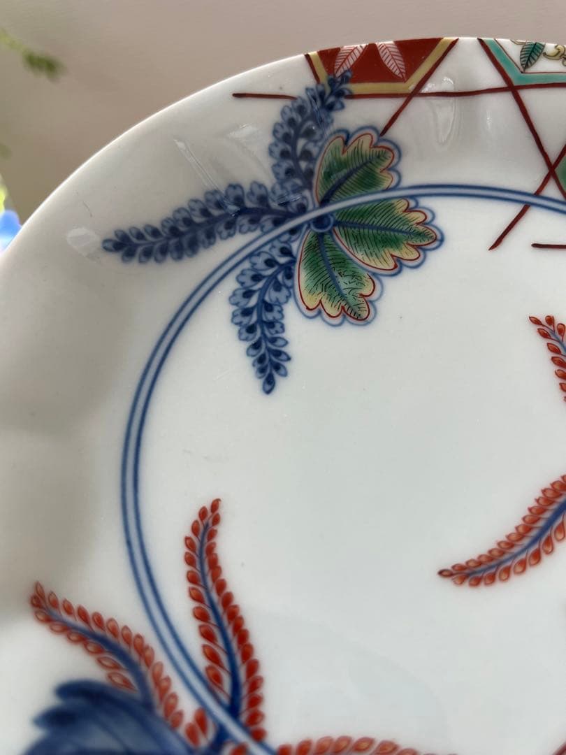 人間国宝　十三代　今泉今右衛門　皿三枚　錦桐絵