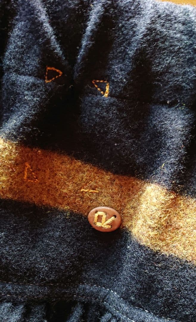 45R ☆フロート縮縦のセイルボーダーフレアースカート/ネイビー×ブラウン♪