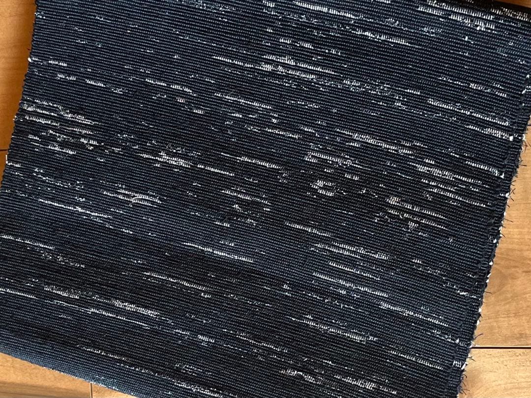 古布　正絹　藍染め　裂織り